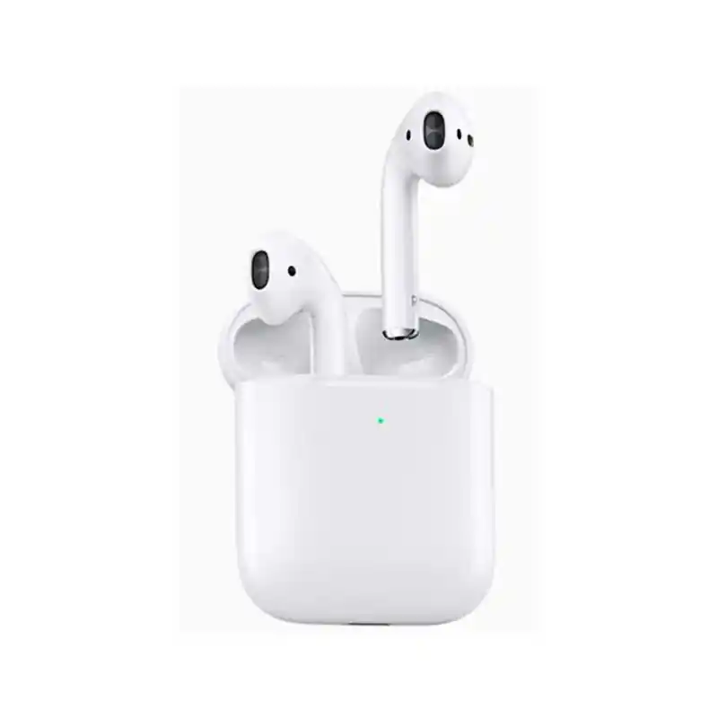 AirPods (2nd generation) in charging case with both earbuds visible