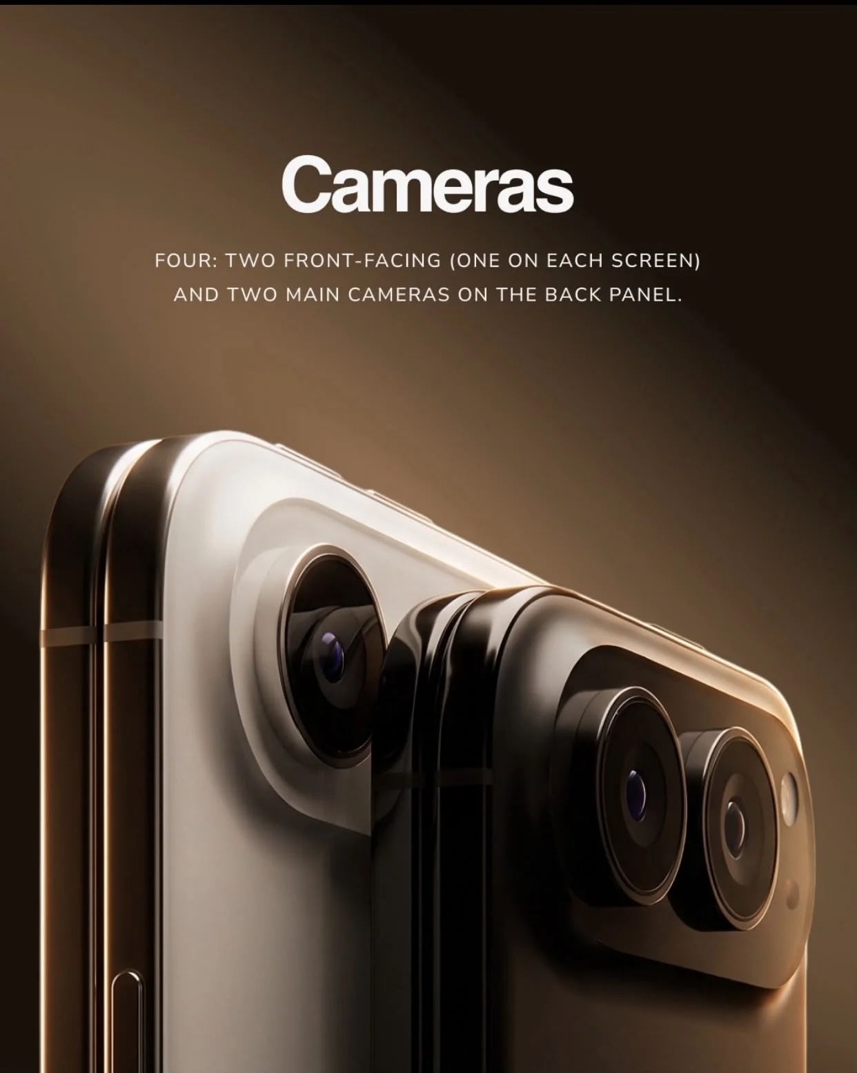 iPhone Duo camera design in blue and silver product view
