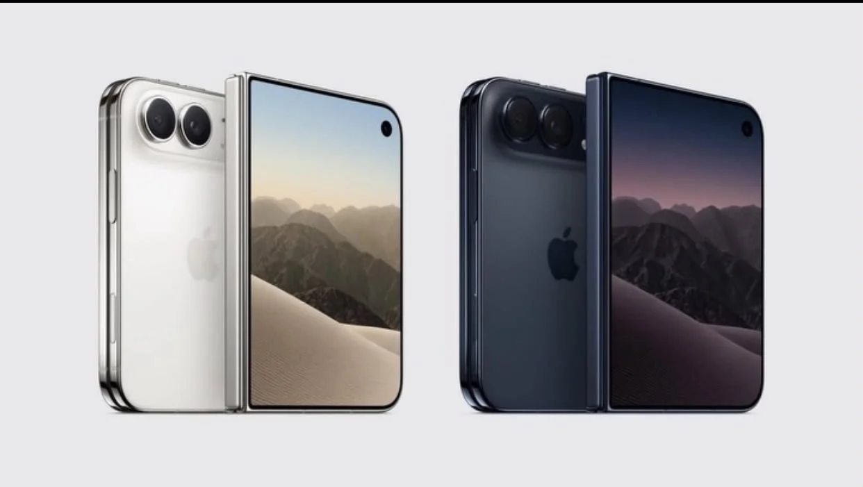 iPhone Duo in Star White and Night Sky finishes